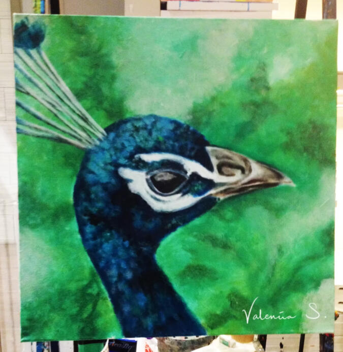 Peacock on Canvas (Singapore, 2015)